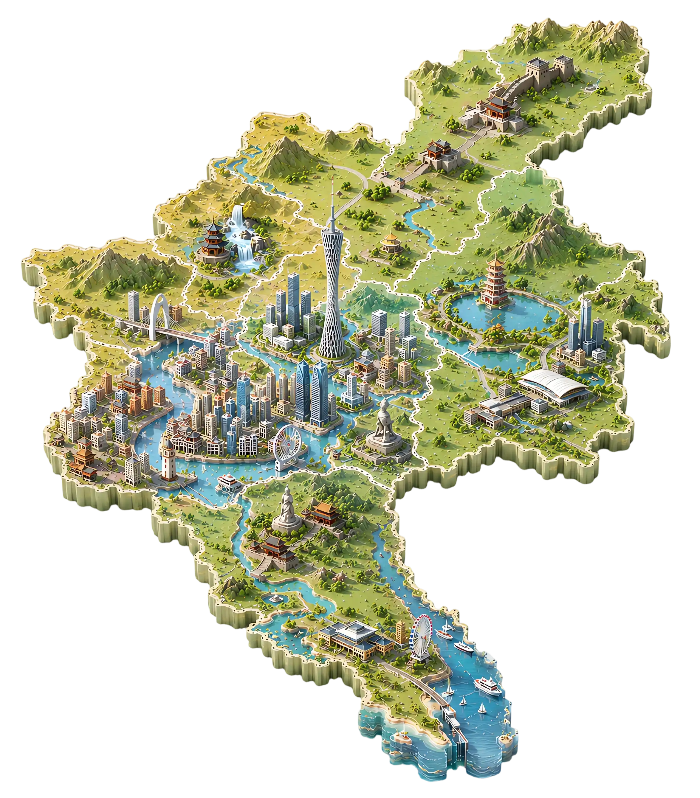 广州体验地图背景